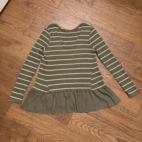 Anthropologie EritAli Striped Tallie Peplum top - Picture 10 of 10